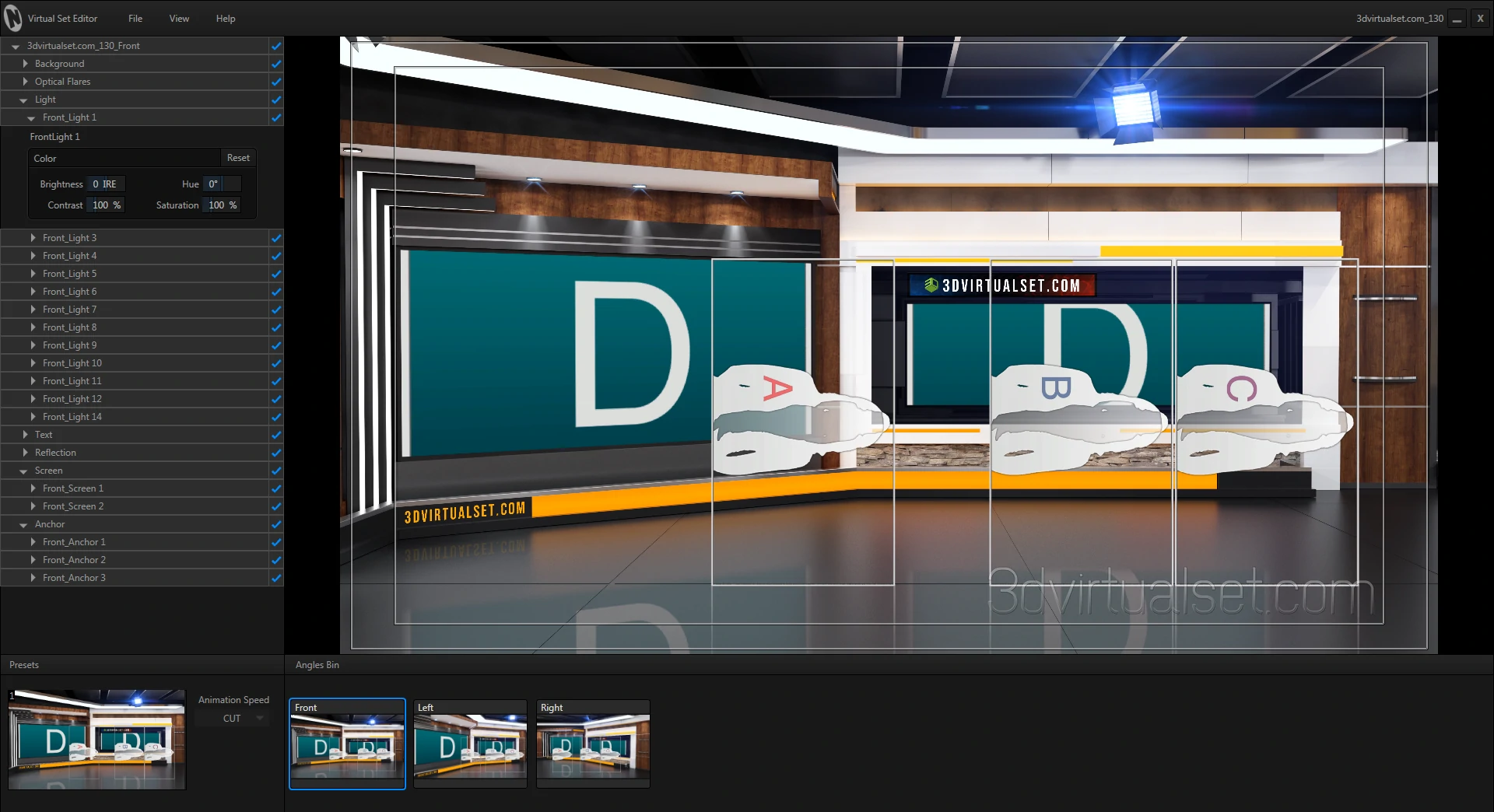 Virtual Set 130 for NewTek TriCaster Virtual Set Editor Templates